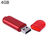 Disco flash USB de 4GB (rojo)