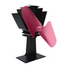 Ventilador de estufa de calor ecológico YL501 para estufas de leña / gas / pellets (rosa roja)
