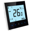 Termostato de ambiente programable con pantalla LCD y sistema de calefacción de suelo eléctrico (negro)