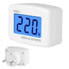 Voltímetro de medidor de voltaje digital de CA LCD DM55-1, rango de medida: 110 V-300 V, enchufe de la UE