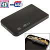 Caja externa de disco duro SATA de 2,5 pulgadas, tamaño: 126 mm x 75 mm x 13 mm (negro)