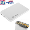 Caja externa SATA HDD de 2,5 pulgadas, tamaño: 126 mm x 75 mm x 13 mm (plateado)