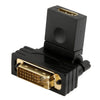 Rotación de 360 grados DVI chapado en oro de 24 + 1 pines macho a adaptador hembra HDMI de 19 pines