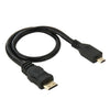 Cable adaptador Mini HDMI macho a Micro HDMI macho de 30 cm