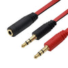 Micrófono Jack de 3,5 mm estilo fideos + cable de auriculares para PC / portátil, longitud: 22 cm