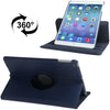 Litchi Texture 360 grados Case de tableta de cuero de rotación con soporte para iPad Air / Air 2 / iPad 9.7 2017 / iPad 9.7 2018 (azul oscuro)