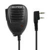 Micrófono de altavoz clip de Baofeng para Walkie Talkies, 3.5 mm + auricular de 2.5 mm + Mic Enchip (negro)