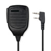 Micrófono de altavoz con clip para walkie talkies, auriculares de 3,5 mm + 2,5 mm + enchufe de micrófono (negro)