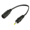 5,5 x 2,1 mm DC hembra a 2,5 x 0,7 mm DC cable conector de alimentación macho para adaptador de computadora portátil, longitud: 18 cm