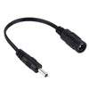 5,5 x 2,1 mm DC hembra a 3,5 x 1,35 mm DC cable conector de alimentación macho para adaptador de computadora portátil, longitud: 15 cm (negro)