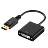 Adaptador DisplayPort macho a DVI 24 + 5 hembra, longitud del cable: 12 cm (negro)