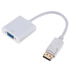 Puerto de pantalla convertidor macho a VGA hembra, longitud: 20 cm (blanco)