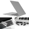 ENKAY para Macbook Air de 13,3 pulgadas (versión de EE. UU.) / A1369 / A1466 Hat-Prince 3 en 1 Estuche protector de plástico duro esmerilado con protector de teclado y tapón antipolvo de puerto (plateado)