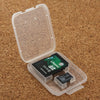 Caja de tarjeta de almacenamiento de plástico transparente de 100 piezas para tarjeta SD + tarjeta Micro SD (tarjeta TF) (transparente)