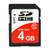 Tarjeta de memoria de cámara SDHC clase 10 de alta velocidad de 4 GB (100% de capacidad real)