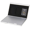 Caja protectora para tarjeta de memoria 2x 3 en 1 para tarjeta SD, tamaño: 93 mm (L) x 62 mm (W) x 10 mm (H) (plateado)