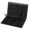 2x Caja protectora de tarjeta de memoria 9 en 1 para tarjeta TF, Tamaño: 93 mm (L) x 62 mm (W) x 10 mm (H), Negro (Negro)