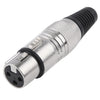 Adaptador de conector de micrófono de enchufe hembra XLR de 3 pines