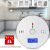 Detector de monóxido de carbono de gas Unidad de sensor LCD Probador de alarma de seguridad de CO (blanco)