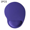 2 PCS Paño de la muñeca del gel de la muñeca Almohadilla de ratón (púrpura)