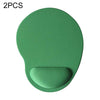 2 PCS Paño de muñeca de gel de gel Alfombrilla de ratón (verde)