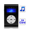 Reproductor de MP3 con ranura para tarjeta TF / Micro SD con pantalla LCD, clip de metal (negro)