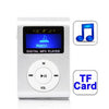 Reproductor de MP3 con ranura para tarjeta TF / Micro SD con pantalla LCD, clip de metal (plateado)
