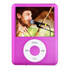Reproductor MP4 con pantalla TFT de 1,8 pulgadas con ranura para tarjeta TF, grabadora de soporte, radio FM, libro electrónico y calendario (magenta)