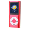 Reproductor MP4 de metal con pantalla TFT de 1,8 pulgadas con ranura para tarjeta TF, grabadora de soporte, radio FM, libro electrónico y calendario (rojo)