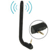 Antena de TV y FM móvil de alta calidad de 6dBi y 3,5 mm estilo flexión (negro)