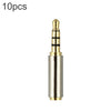 Conector jack de audio de 4 pines de 3,5 mm a adaptadores de 4 pines de 2,5 mm (10 piezas en un paquete, el precio es por 10 piezas)