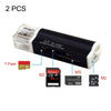 2 PCS Multi All in 1 USB 2.0 Micro SD SDHC TF M2 MMC MS PRO DUO Lector de tarjetas de memoria