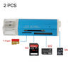 2 PCS Multi Todo en 1 USB 2.0 Micro SD SDHC TF M2 MMC MS PRO DUO Lector de tarjetas de memoria (Azul)