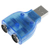 Adaptador USB macho a hembra PS / 2 para ratón / teclado