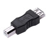 Conector adaptador USB 2.0 A hembra a B macho Convertidor AF a BM para impresora (negro)