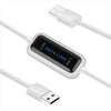 Cable de enlace de datos USB 2.0 de alta velocidad, uso compartido de datos de PC a PC, Plug and Play, longitud: 165 cm