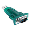 Adaptador convertidor de cable macho de USB 2.0 a puerto serie RS232 DB9 de 9 pines (verde)