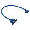 Cable OTG de 90 grados con giro a la izquierda USB 3.0 Micro-B macho a USB 3.0 hembra para tableta / disco duro portátil, longitud: 30 cm (azul)