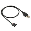 Conector hembra de placa base de 5 pines a cable adaptador macho USB 2.0, longitud: 50 cm