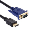 Cable de video HDMI macho a VGA macho de 15 pines (negro)
