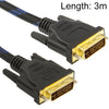 Cable de video DVI-I de doble enlace de 24 + 5 pines macho a macho M / M con red de nailon, longitud: 3 m