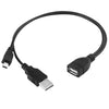 Cable Mini USB Macho + USB 2.0 AM a AF con Función OTG, Longitud: 30cm / 35cm
