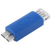 Adaptador macho Super Speed USB 3.0 AF a USB 3.0 Micro-B (azul)