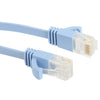 Cable LAN de red Ethernet plano ultrafino CAT6, longitud: 2 m (azul claro)