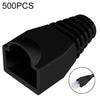 Cubierta de tapa de botas de cable de red para RJ45, verde (500 unidades en un paquete, el precio es por 500 unidades) (negro)