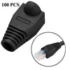 Cubierta de tapa de botas de cable de red para RJ45, negro (100 piezas en un paquete, el precio es por 100 piezas) (negro)