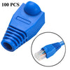 Cubierta de tapa de botas de cable de red para RJ45, azul (100 unidades en un paquete, el precio es por 100 unidades) (azul)