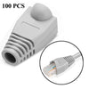 Cubierta de tapa de botas de cable de red para RJ45, gris (100 unidades en un paquete, el precio es por 100 unidades) (gris)