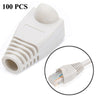 Cubierta de tapa de botas de cable de red para RJ45, blanco (100 unidades en un paquete, el precio es por 100 unidades) (blanco)