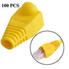 Cubierta de tapa de botas de cable de red para RJ45, amarillo (100 unidades en un paquete, el precio es por 100 unidades) (amarillo)